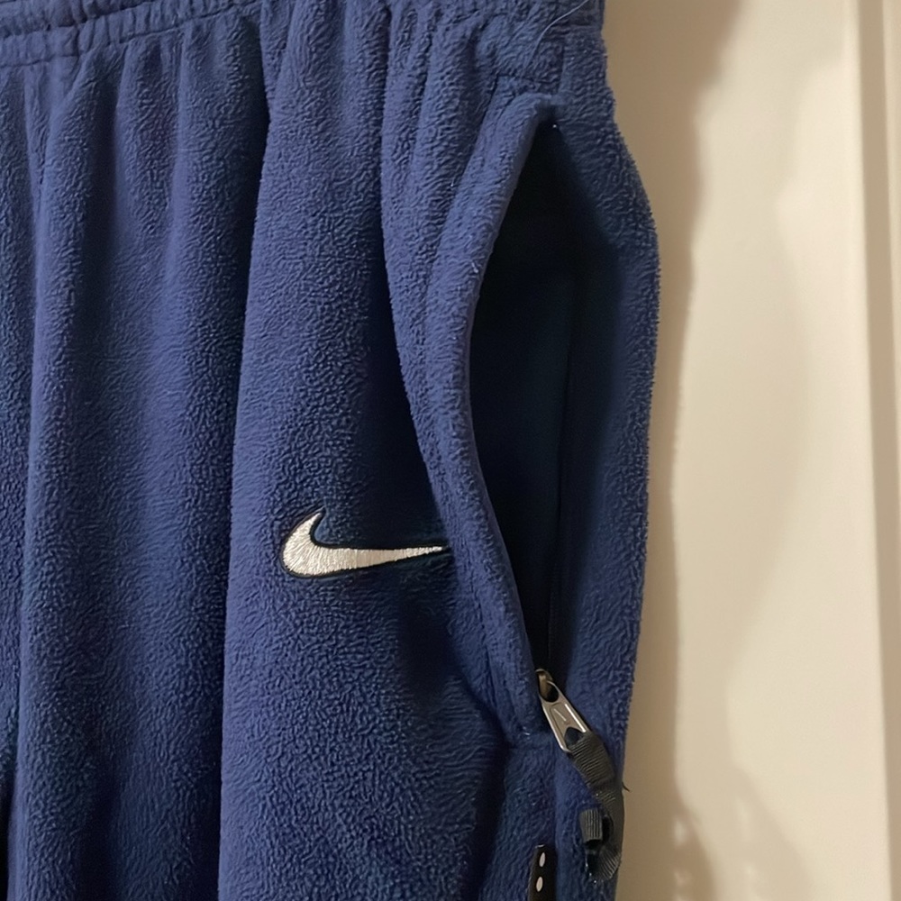 Nike running navy blue fleece pants. Size XL - Picture 3 of 10